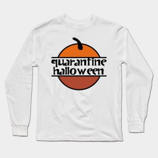 Pumpkin Quarantine Halloween on White Long Sleeve T-Shirt